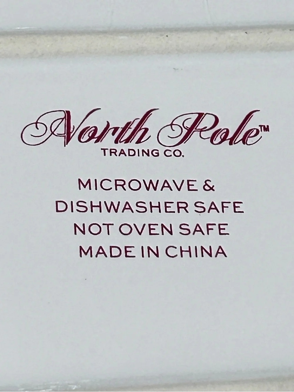 North Pole Trading Co Holly Berry Cardinal Ceramic Serving Platter Tray 14x8 NEW